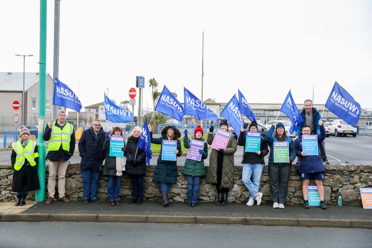 NASUWT Strike Castle Rushen High School. Photo by Callum Staley (CJS Photography)