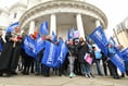 Teachers protest outside Tynwald