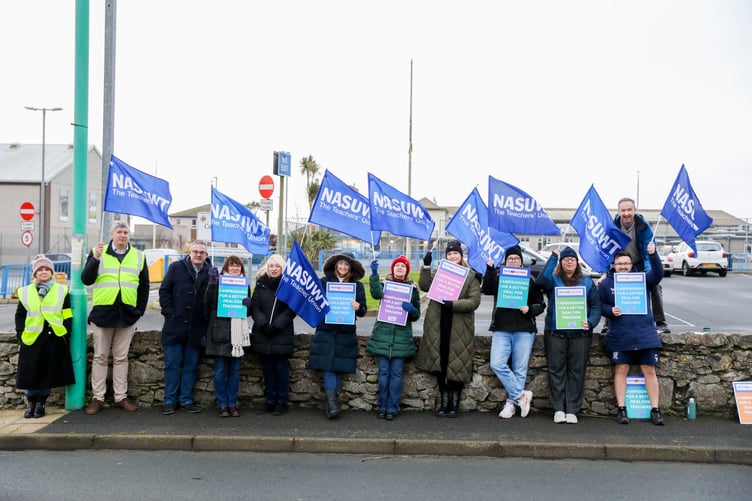 NASUWT Strike Castle Rushen High School. Photo by Callum Staley (CJS Photography)