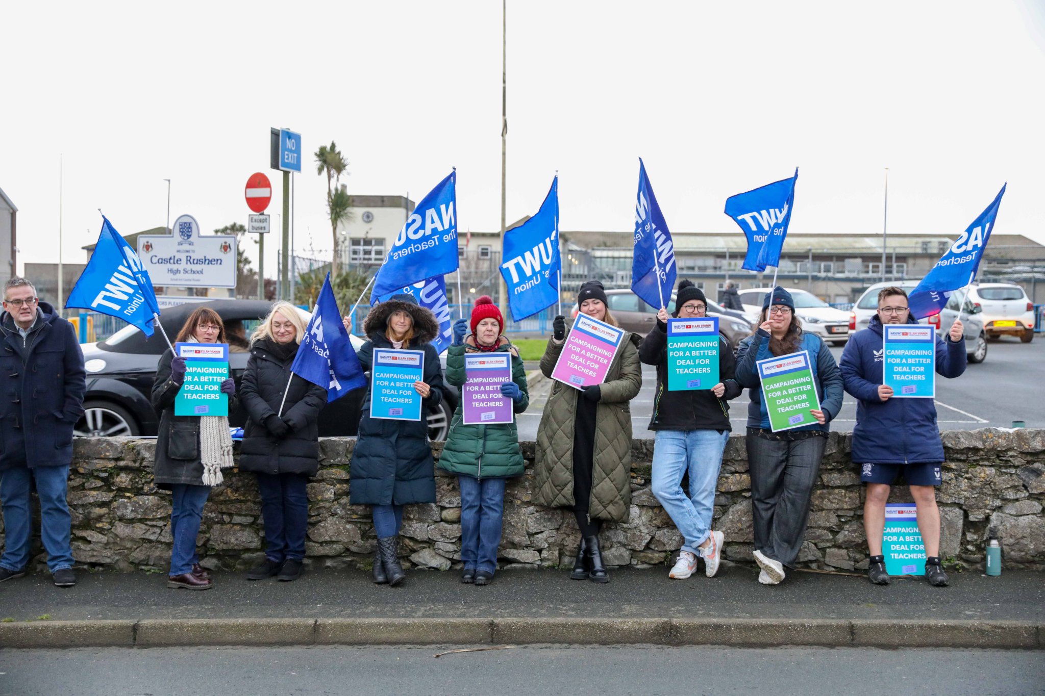 NASUWT Strike Castle Rushen High School. Photo by Callum Staley (CJS Photography)