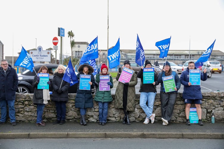 NASUWT Strike Castle Rushen High School. Photo by Callum Staley (CJS Photography)
