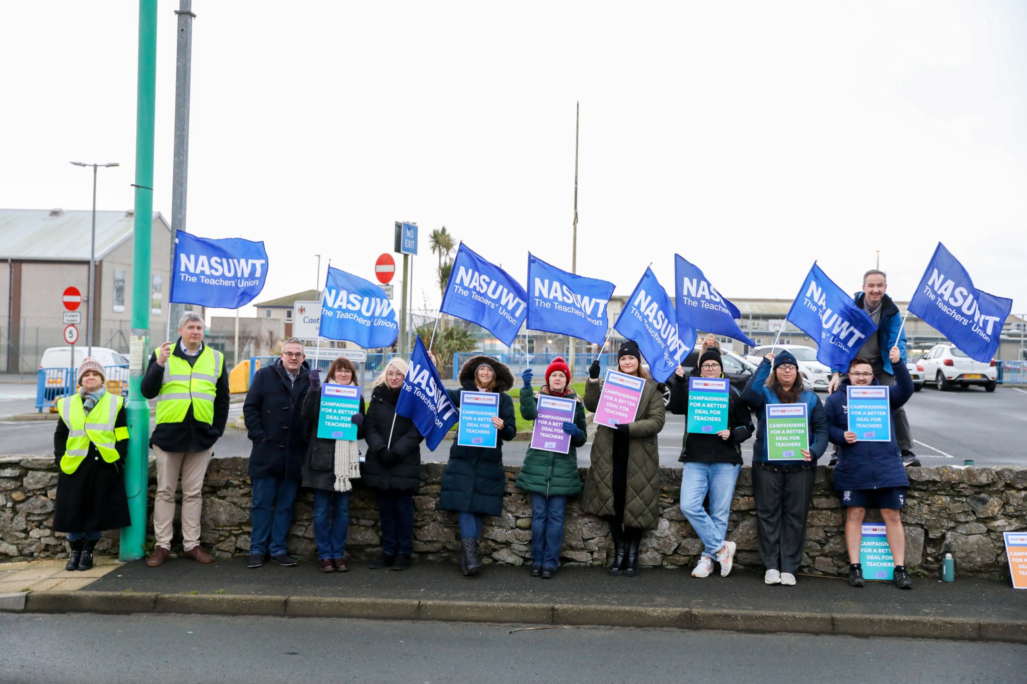 NASUWT Strike Castle Rushen High School. Photo by Callum Staley (CJS Photography)
