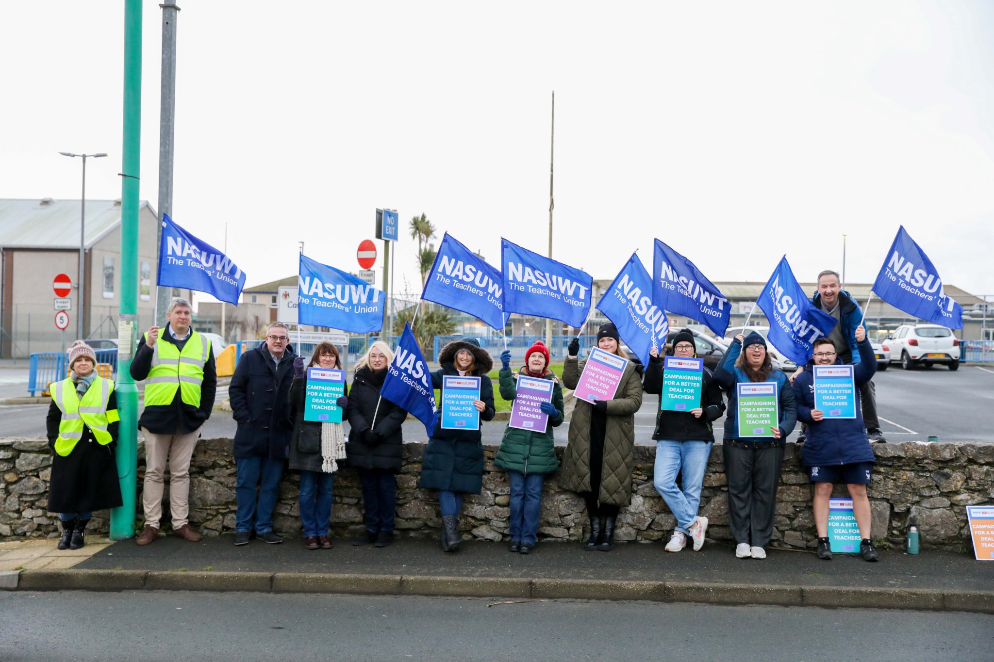 NASUWT Strike Castle Rushen High School. Photo by Callum Staley (CJS Photography)
