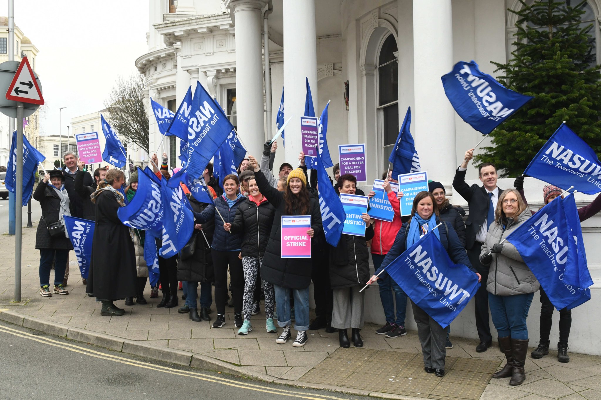 Members of teachers’ union NASUWT take industrial action in a row over pay and conditions -