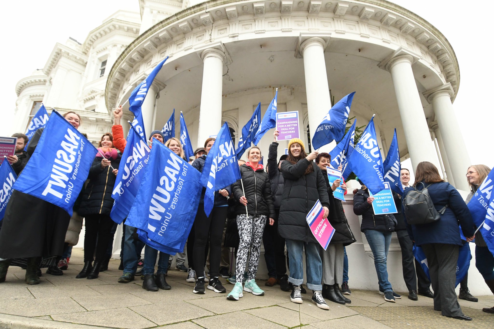 Members of teachers’ union NASUWT take industrial action in a row over pay and conditions -