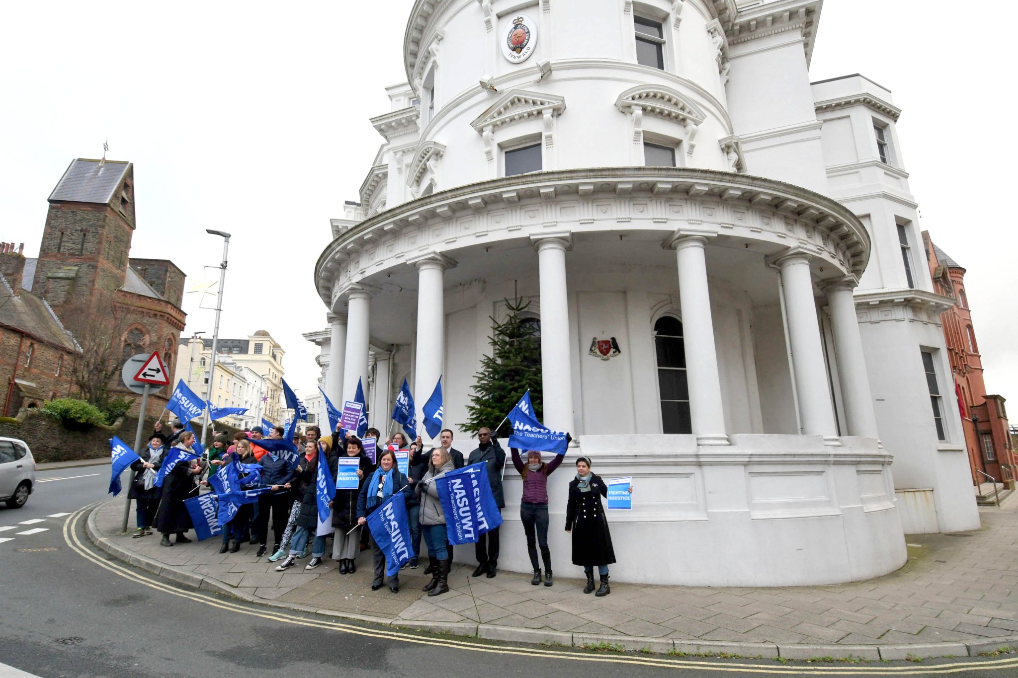 Members of teachers’ union NASUWT take industrial action in a row over pay and conditions -