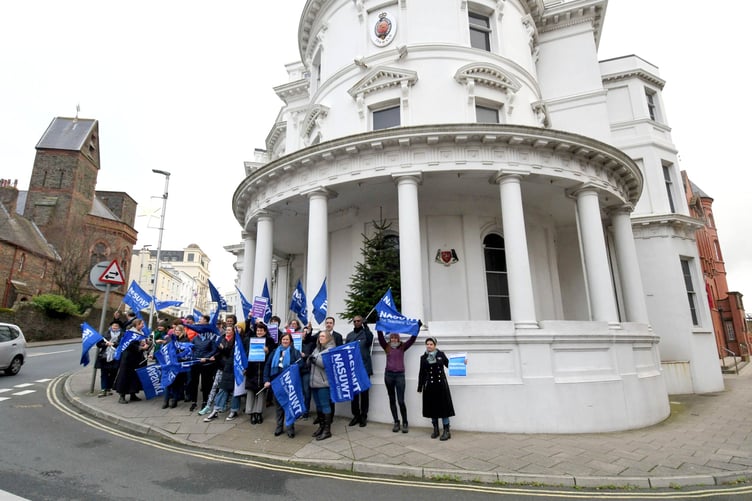 Members of teachers’ union NASUWT take industrial action in a row over pay and conditions -