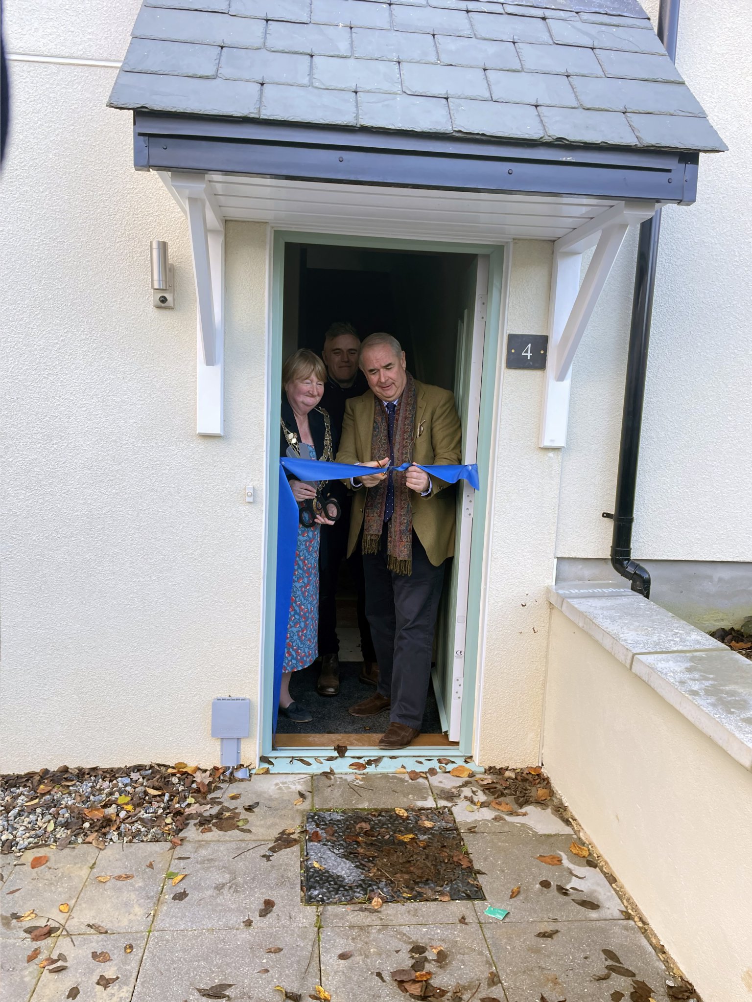 MP for Torridge and West Devon Sir Geoffrey Cox cut the ribbon and planted a tree