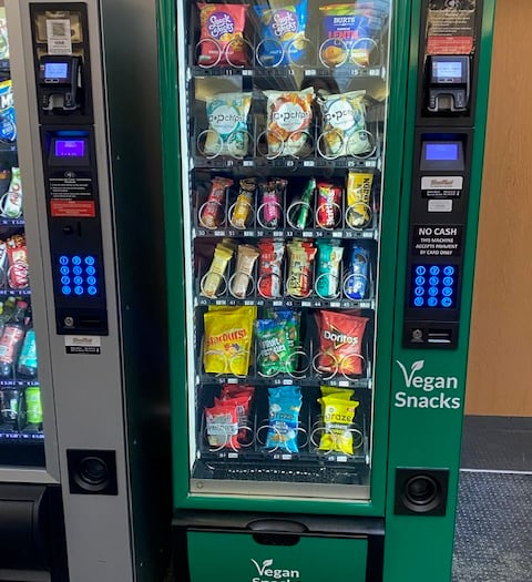 The Isle of Man’s first vegan vending machine is installed