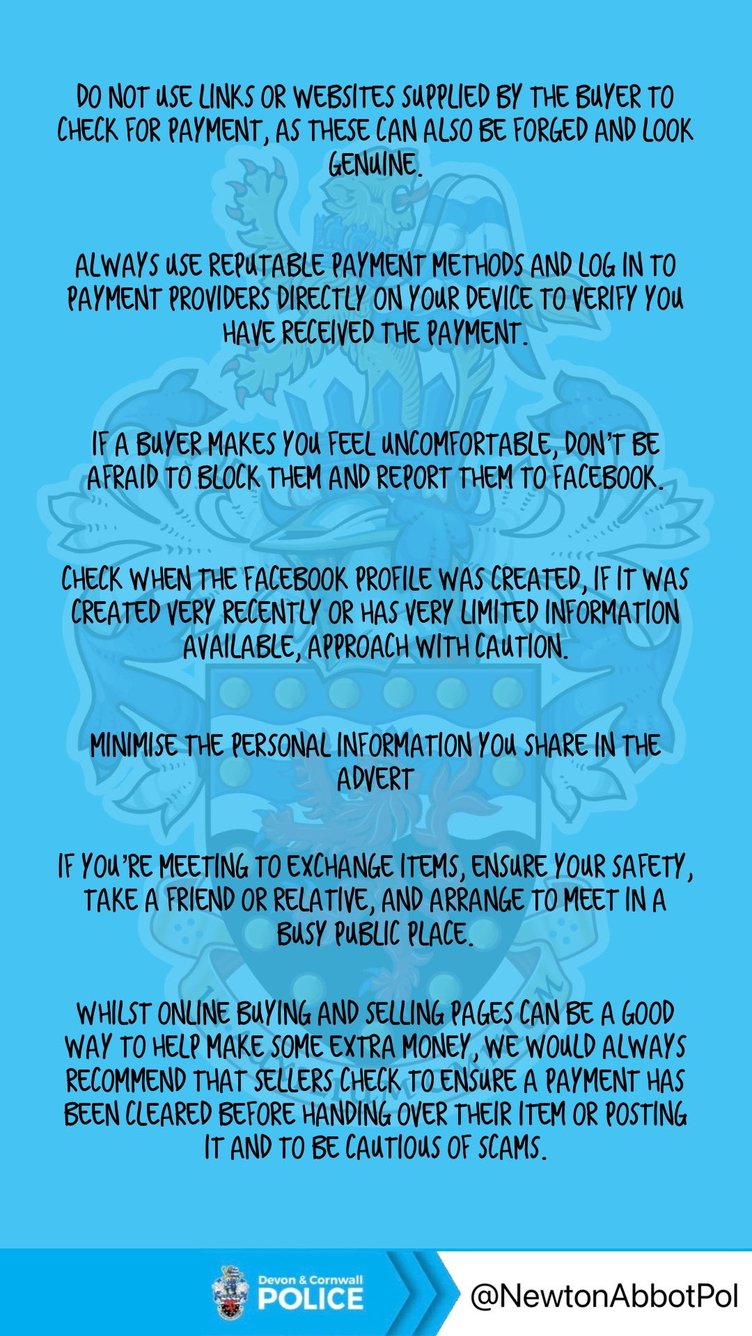 Police advice on scams. (Dec 2022)