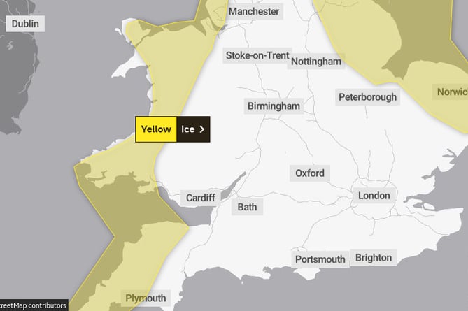 Yellow ice warnings have not yet hit South Herefordshire and the Forest of Dean for this week