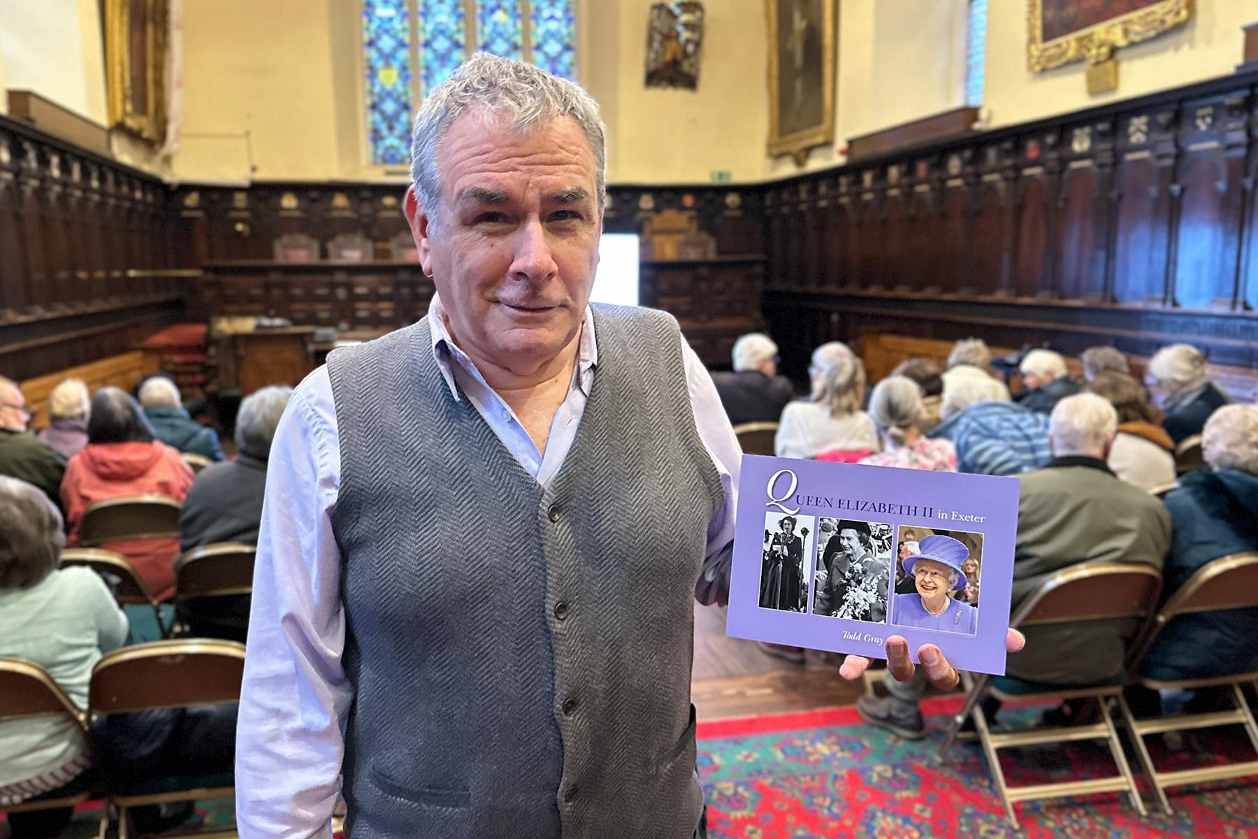Todd Gray at the launch of his book ‘Queen Elizabeth II in Exeter’.