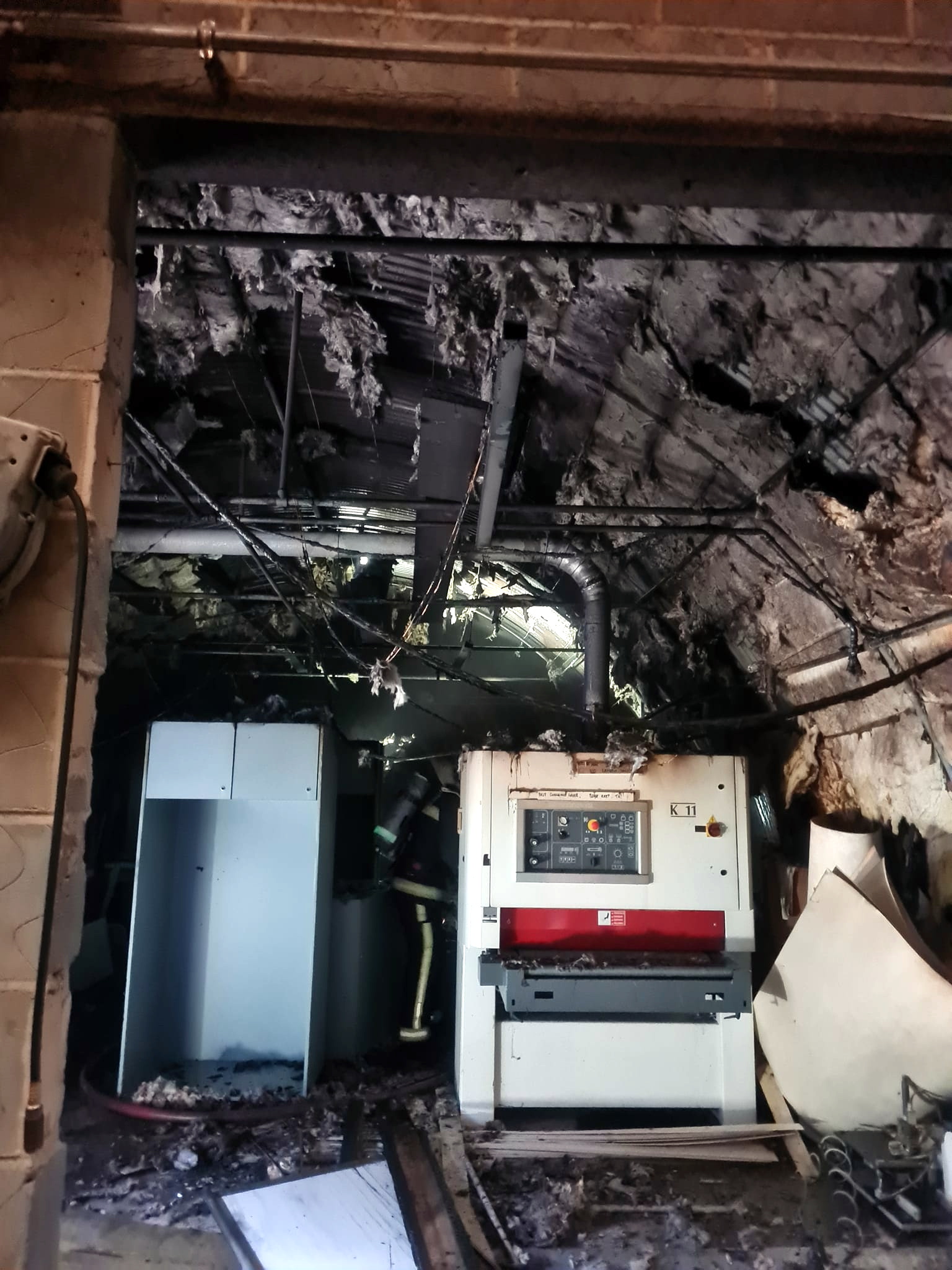 Firefighters tackle a blaze at a wood joinery workshop in Rattery. Pictures: Buckfastleigh Fire Station (December 2022)