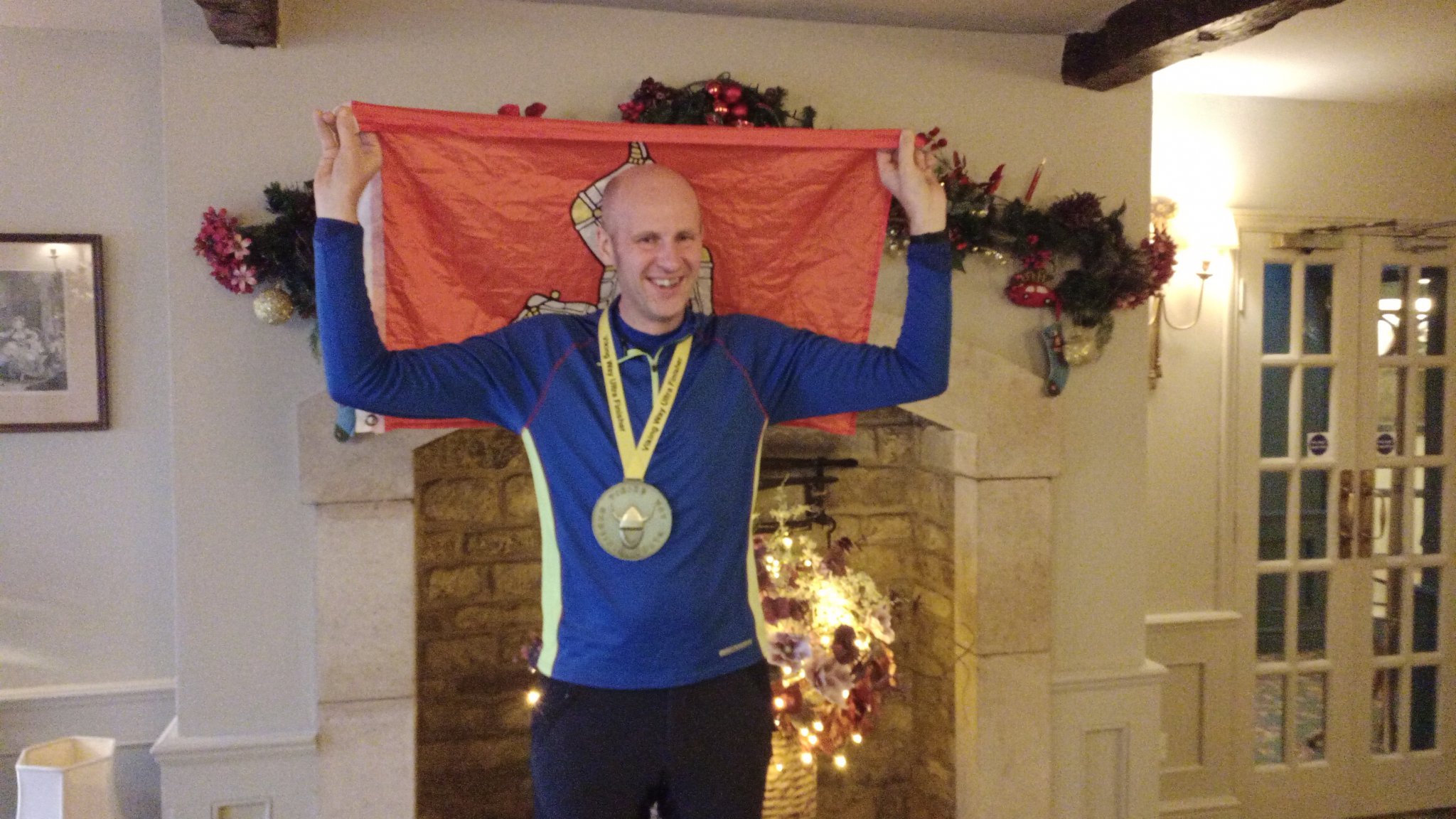 James Bassett, understandably delighted with his performance in the Viking Way Ultra