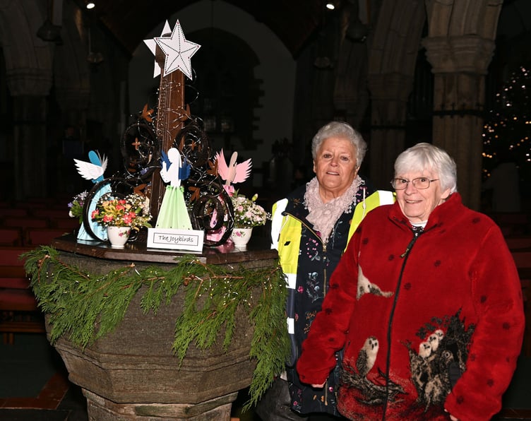 Having the honour of turning on the St Teath Christmas Lights for 2022 was the oldest resident of St Teath Pearl Pluess along with Marion Sinclair