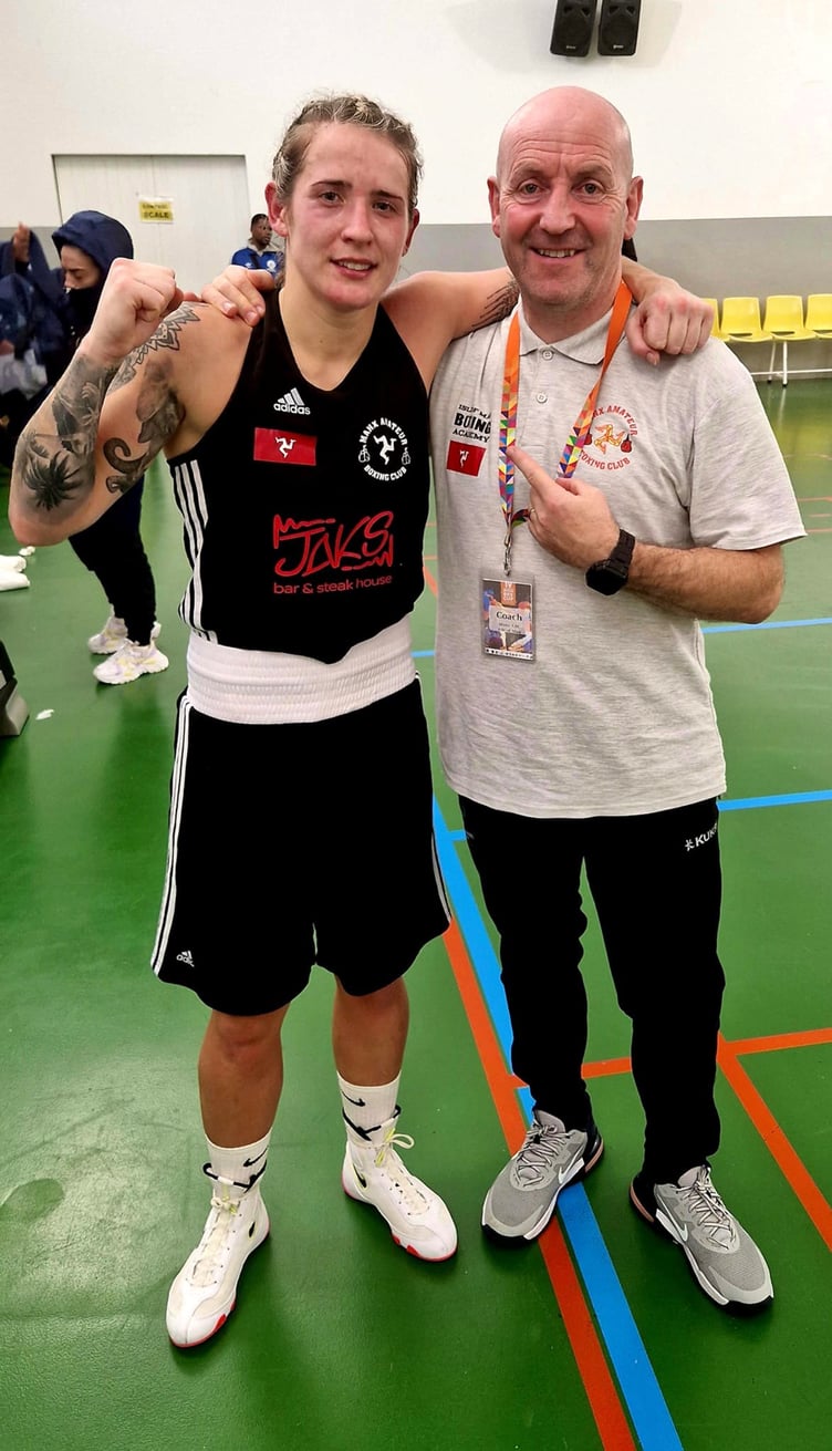 Jade Burden and Peter Roberts at the Algarve Box Cup in Portugal