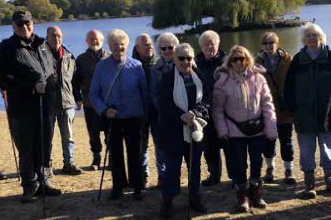 Liphook U3A Strollers at Petersfield Heath Pond.