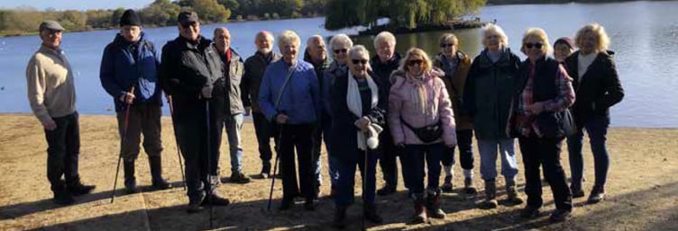 Liphook U3A Strollers at Petersfield Heath Pond.