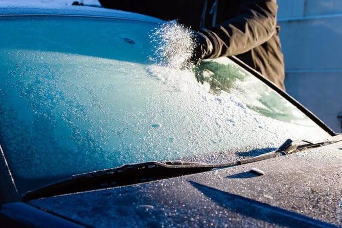 Iced up windscreen.
Picture: Newton Abbot Police
Dec 2022