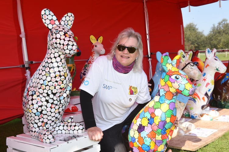 The farewell event for Hospice Isle of Man's 'Wallabies Gone Wild' project, at Ballannette Park in Baldrine - Hopspice IOM CEO Anne Mills