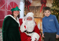 Brussels sprouts and Father Christmas at Landscore PTA Christmas Fair