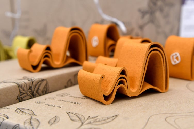 ‘Idea Hat’ in Ramsey - pictured are products including a desk lamp and mobile phone holders made from recycled orange peel