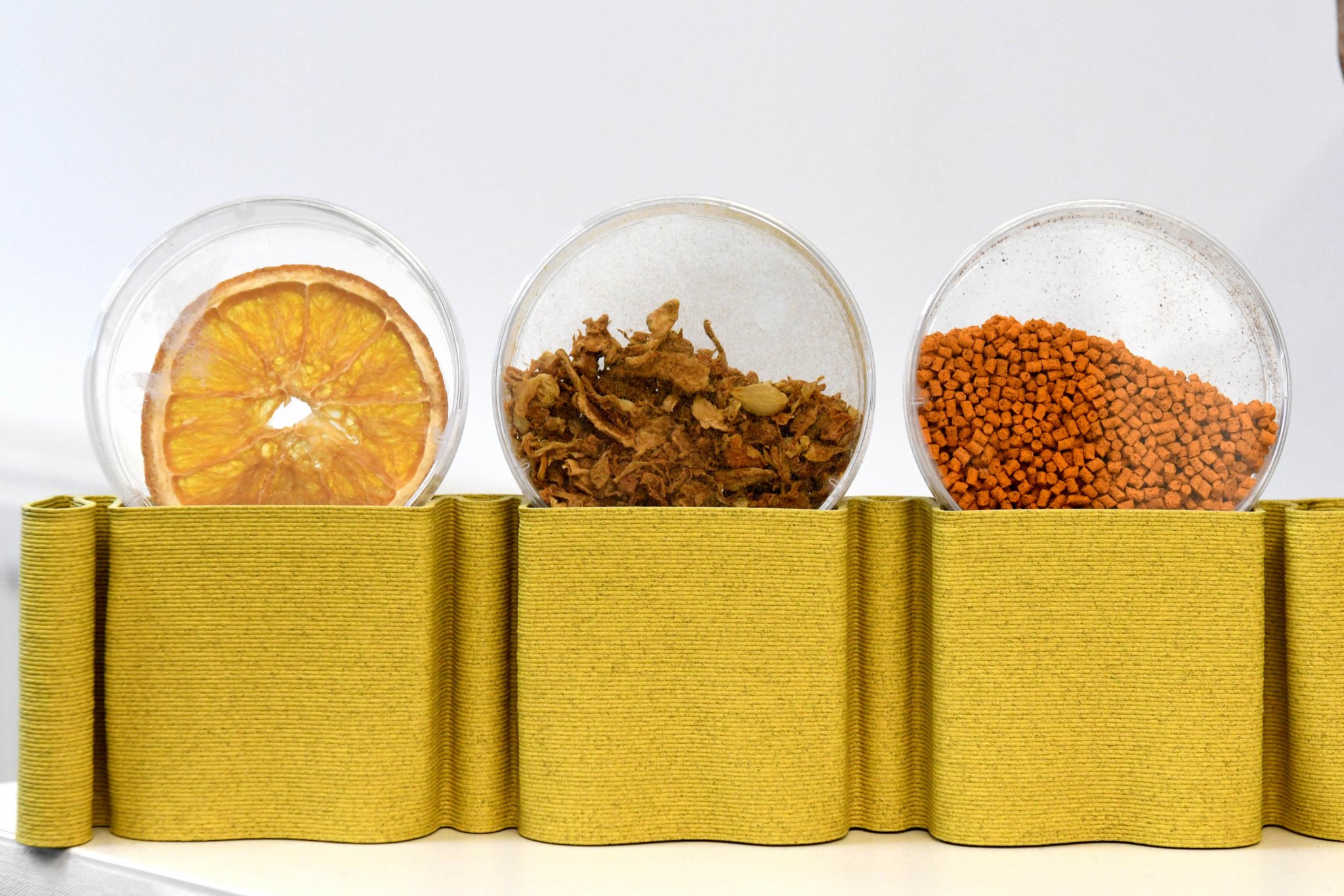 ‘Idea Hat’ in Ramsey - pictured are products including a desk lamp and mobile phone holders made from recycled orange peel