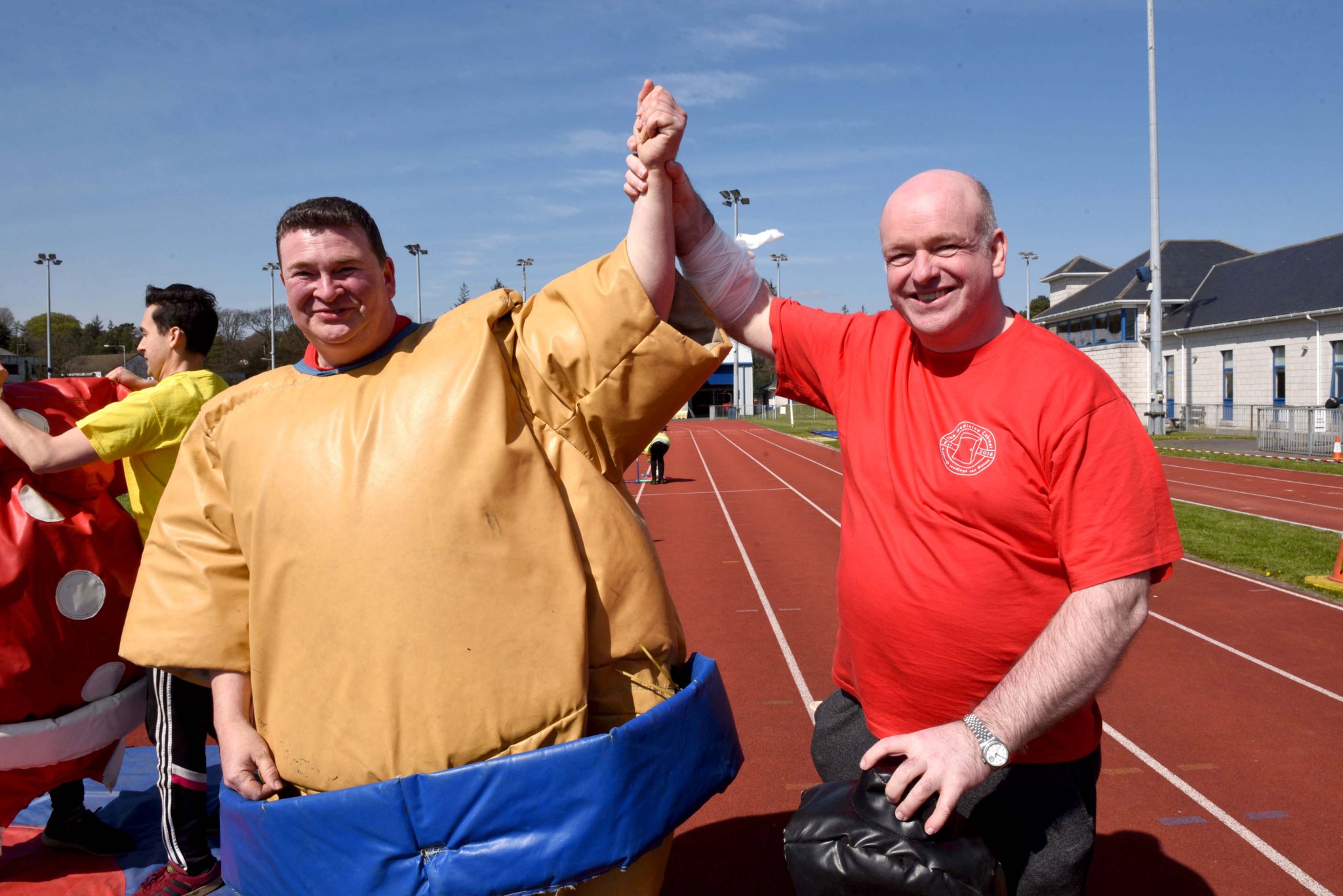 St John Ambulance First Aid Training with a twist, with teams taking part in an assault course at the NSC - Jason Moorhouse beats Ray Harmer