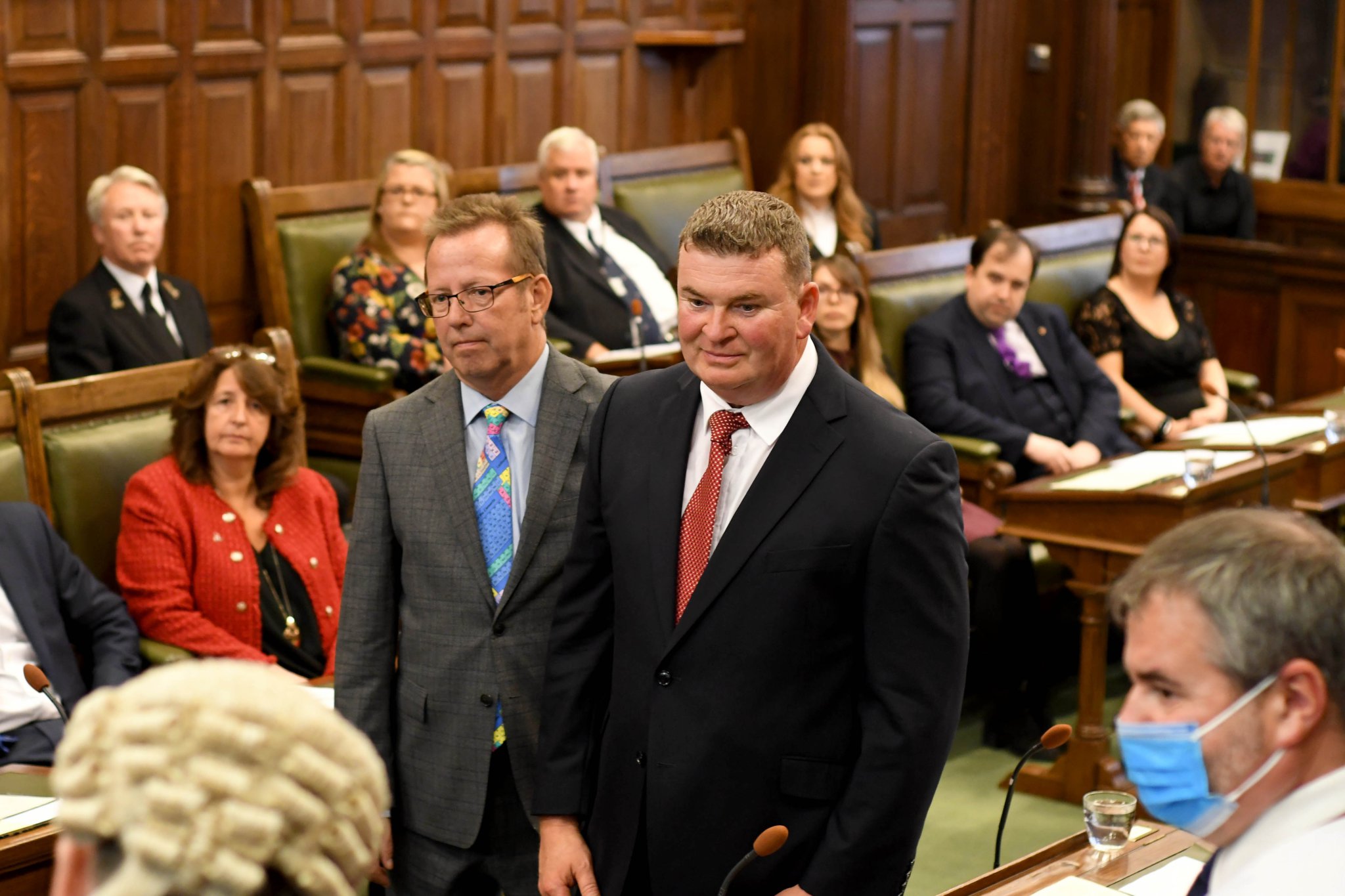 MHKs are sworn in during the first sitting of the new administration following the 2021 general election - Tim Glover and Jason Moorhouse