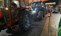 Watch the moment 30 decorated tractors pass through Petersfield