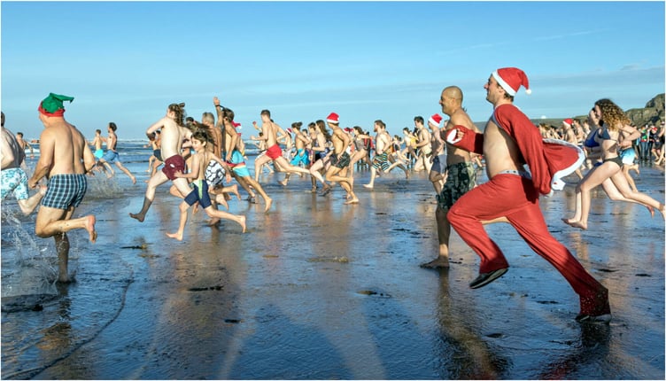 The annual Christmas Day event near Bude. Picture: Nigel Watson