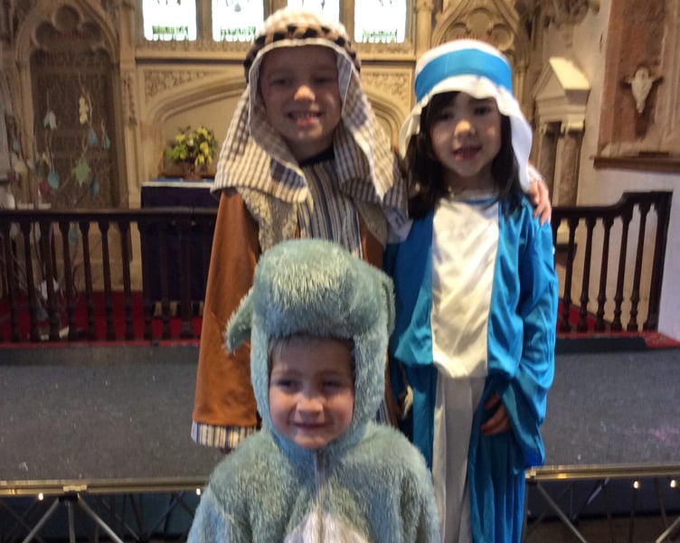 Images from the nativity at Newton St Cyres.