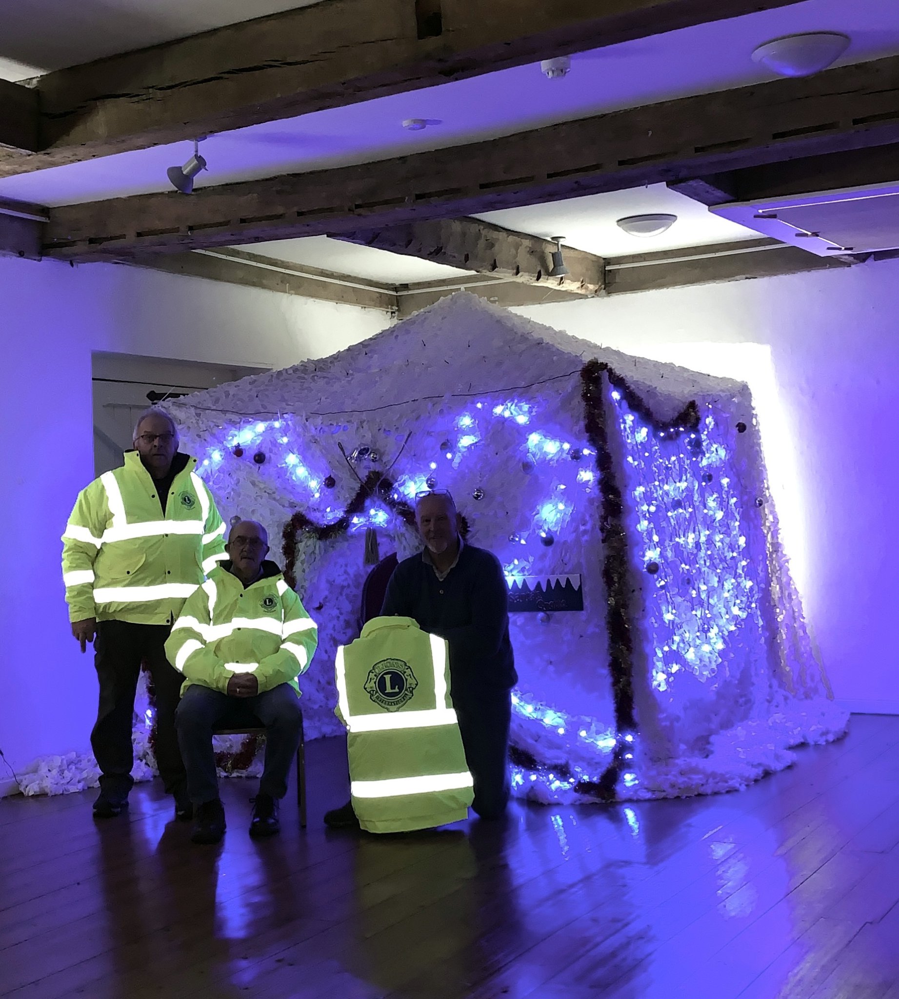 Some of the Lions next to Santa's grotto