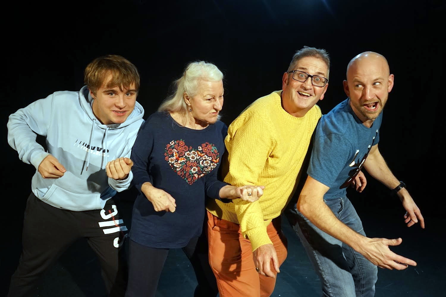 Teignmouth Players' Louie Robb – Slumber, Karen Allen – Boring Alice, Andy Killen – Dame Trotty Tumkin, John Evans – the Postman.
Sleeping Beauty will be performed live by the the Teignmouth Players at the Pavilions Teignmouth from December 28 until January 1.
Pictures supplied by Roger Smith