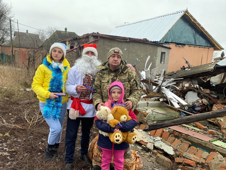 Jakub and others were able to provide some presents to children in the area