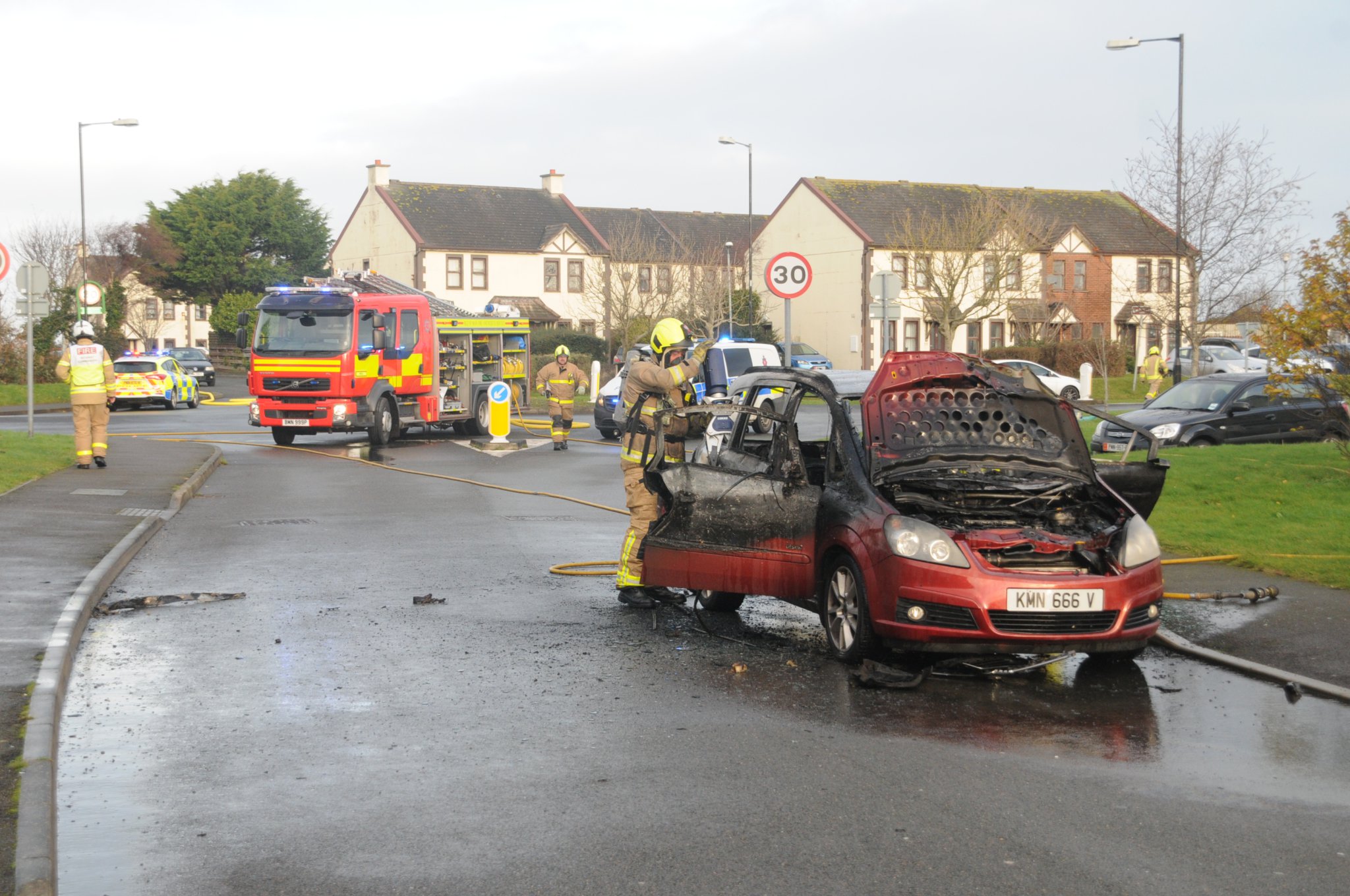 Christmas Day car fire in Peel