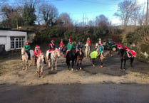 Riders and their horses enjoy festive ride out