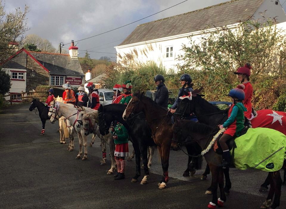 Pictured are some of the riders and their festive horses taking part