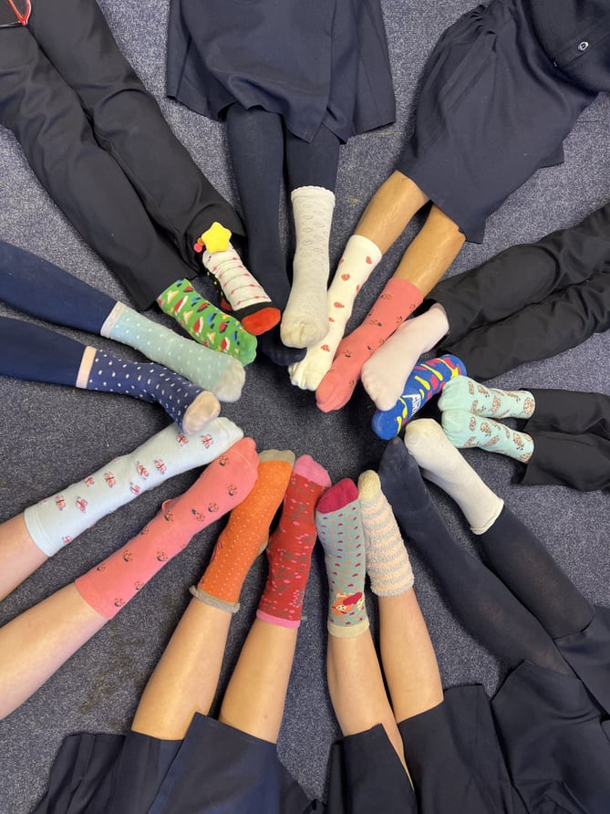 St Ives School held an Odd Socks Day