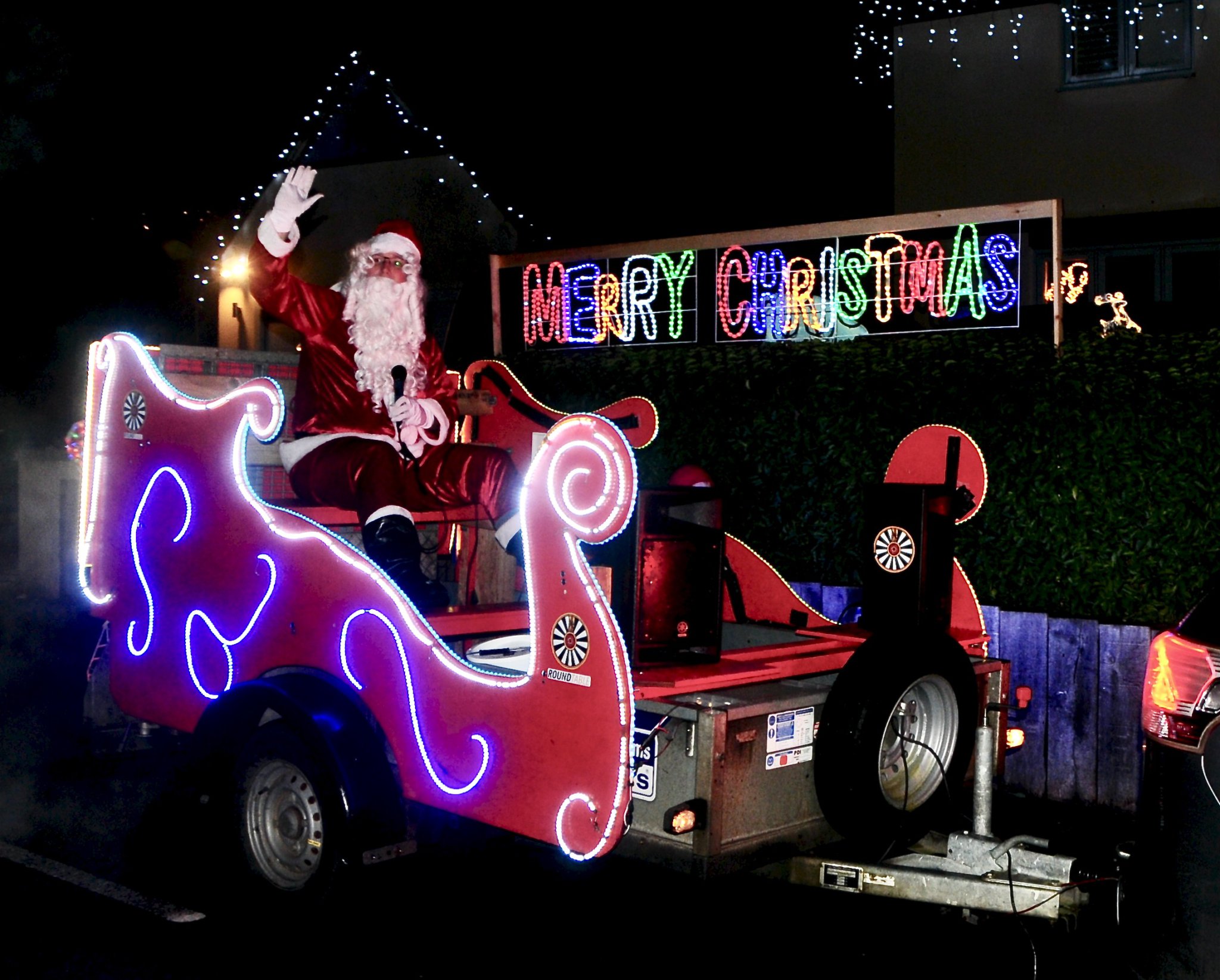 Santa on his sleigh tour