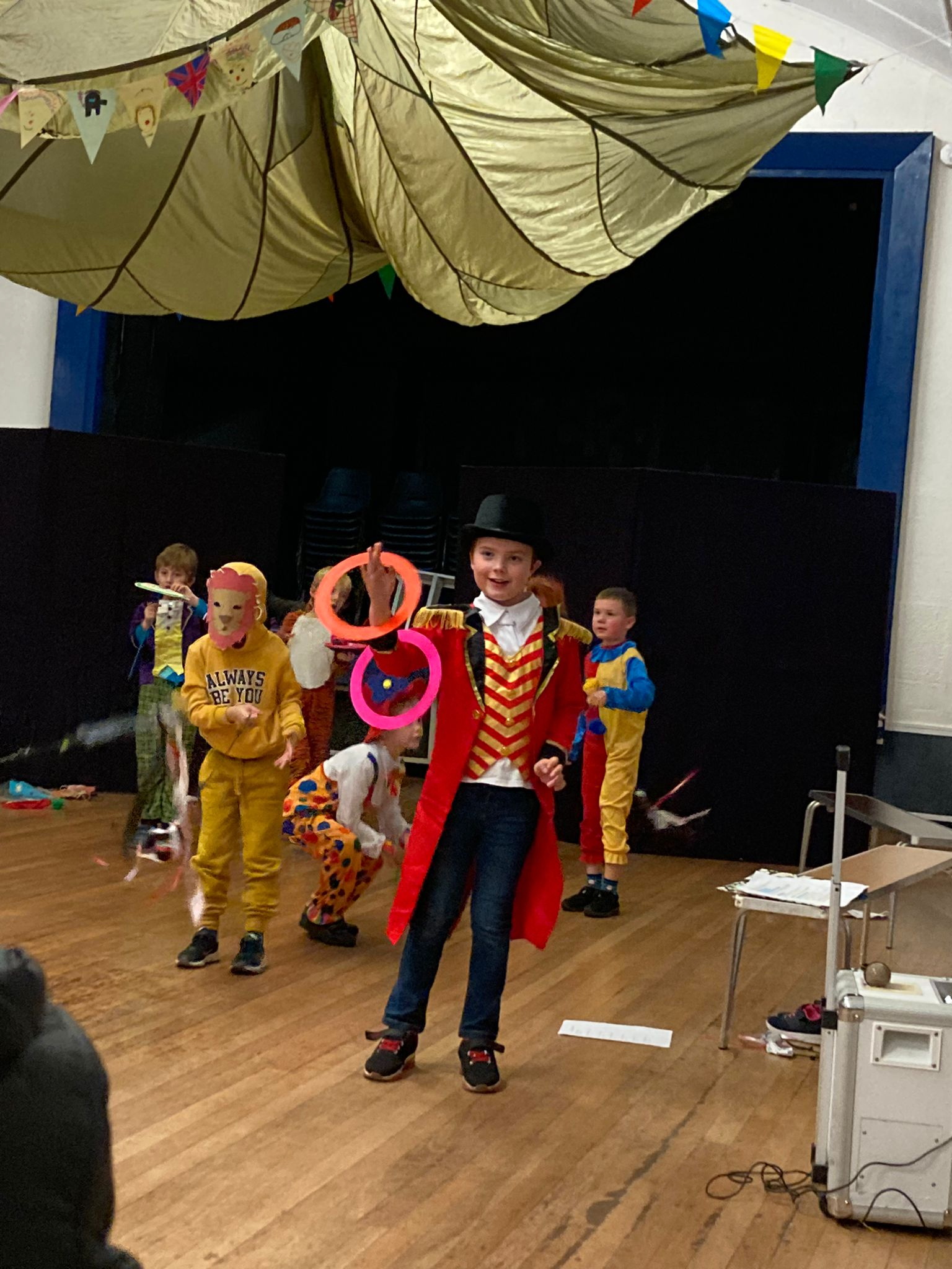 IN CHARGE – Logan the circus ringmaster.