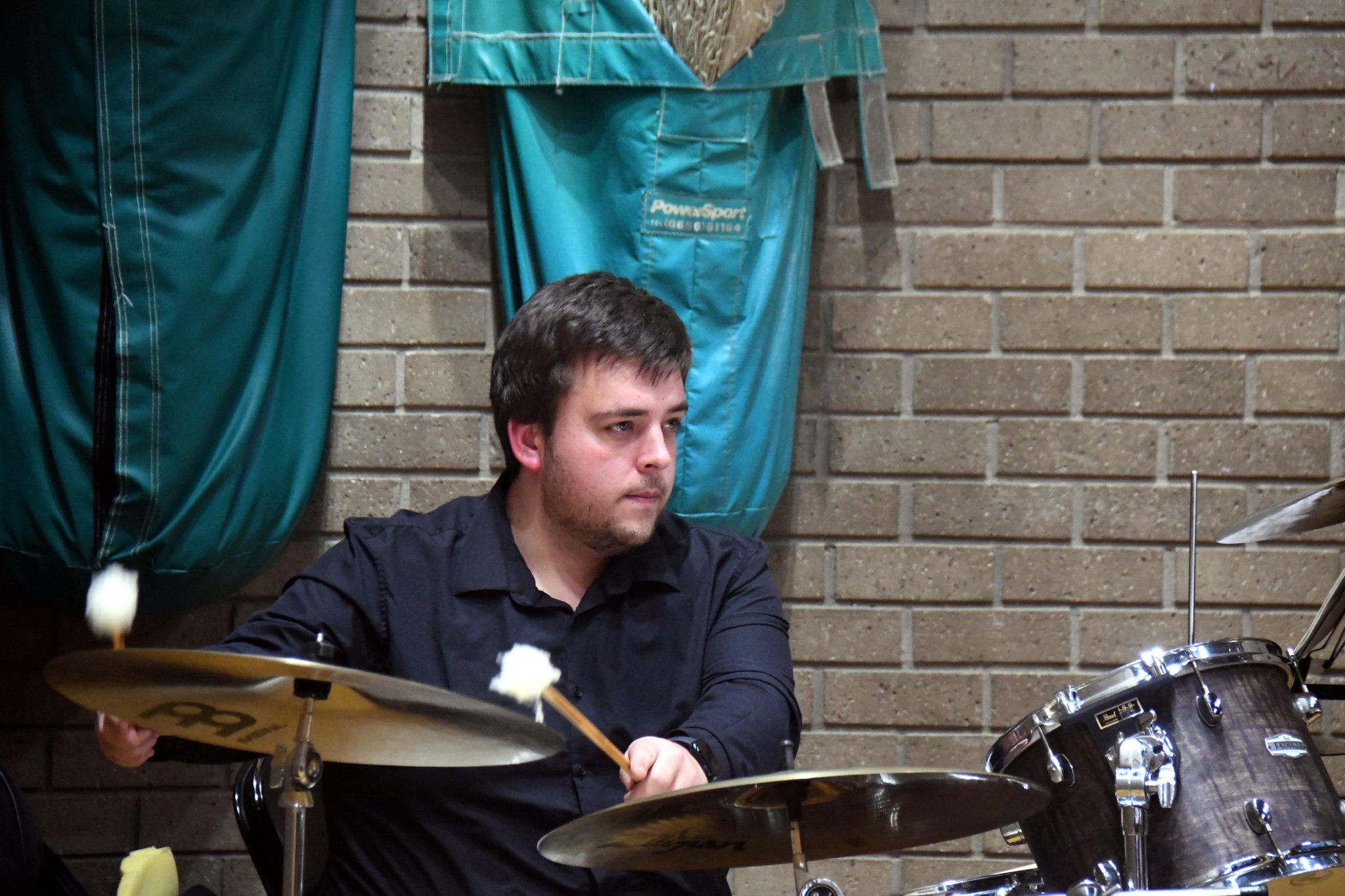 *** Local Caption *** Percussionist Joey Prescott