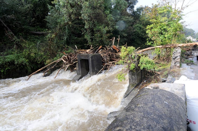 Police declared a major incident due to severe flooding in Laxey after heavy rainfall -