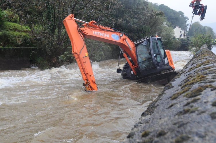 Police declared a major incident due to severe flooding in Laxey after heavy rainfall -