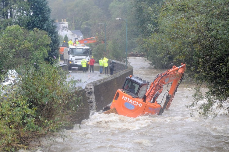 Police declared a major incident due to severe flooding in Laxey after heavy rainfall -