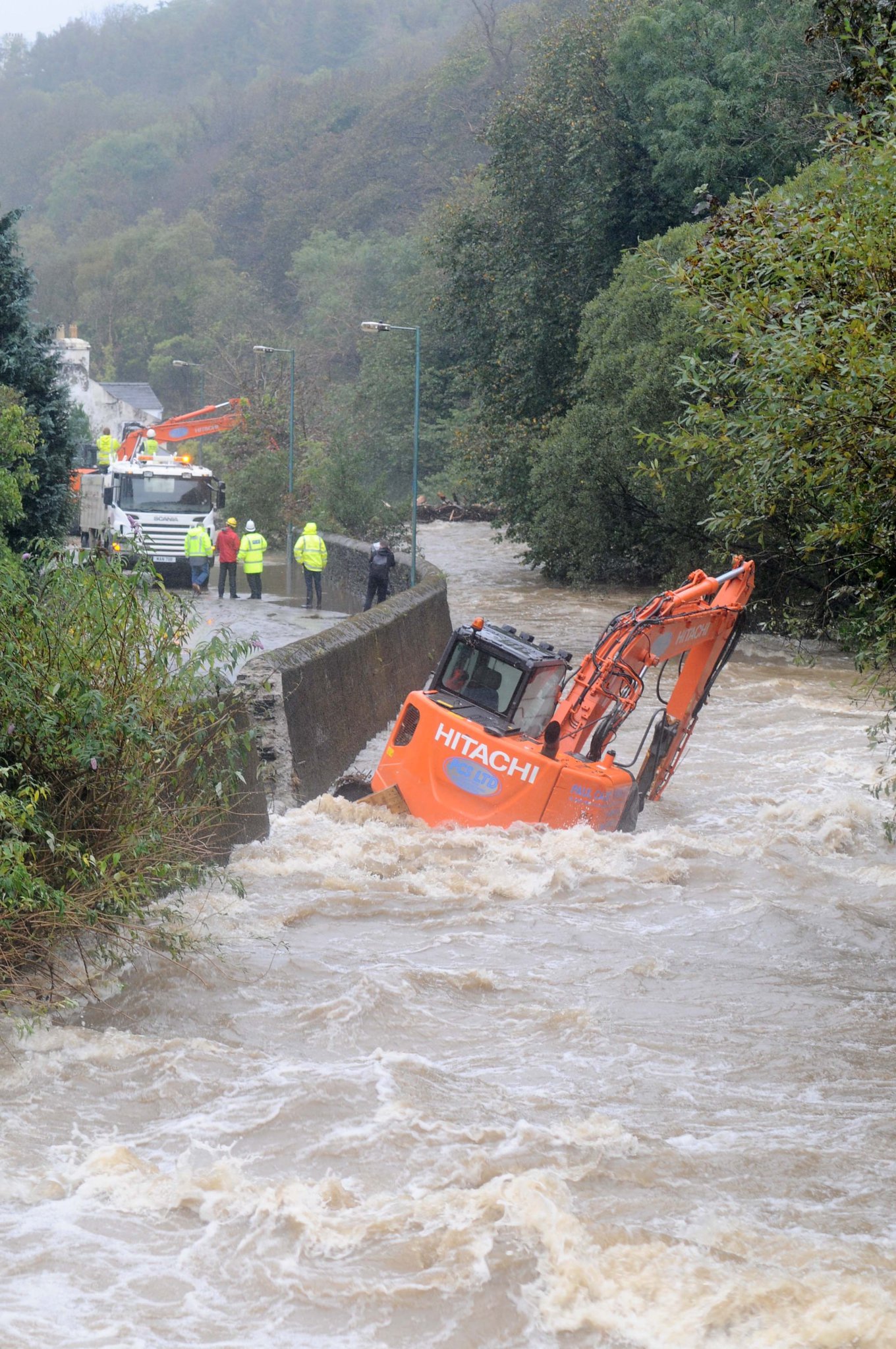 Police declared a major incident due to severe flooding in Laxey after heavy rainfall -