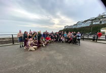 Sea swimming groups festive dips