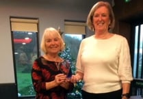 Trophy presentation for ladies at Downes Crediton Golf Club