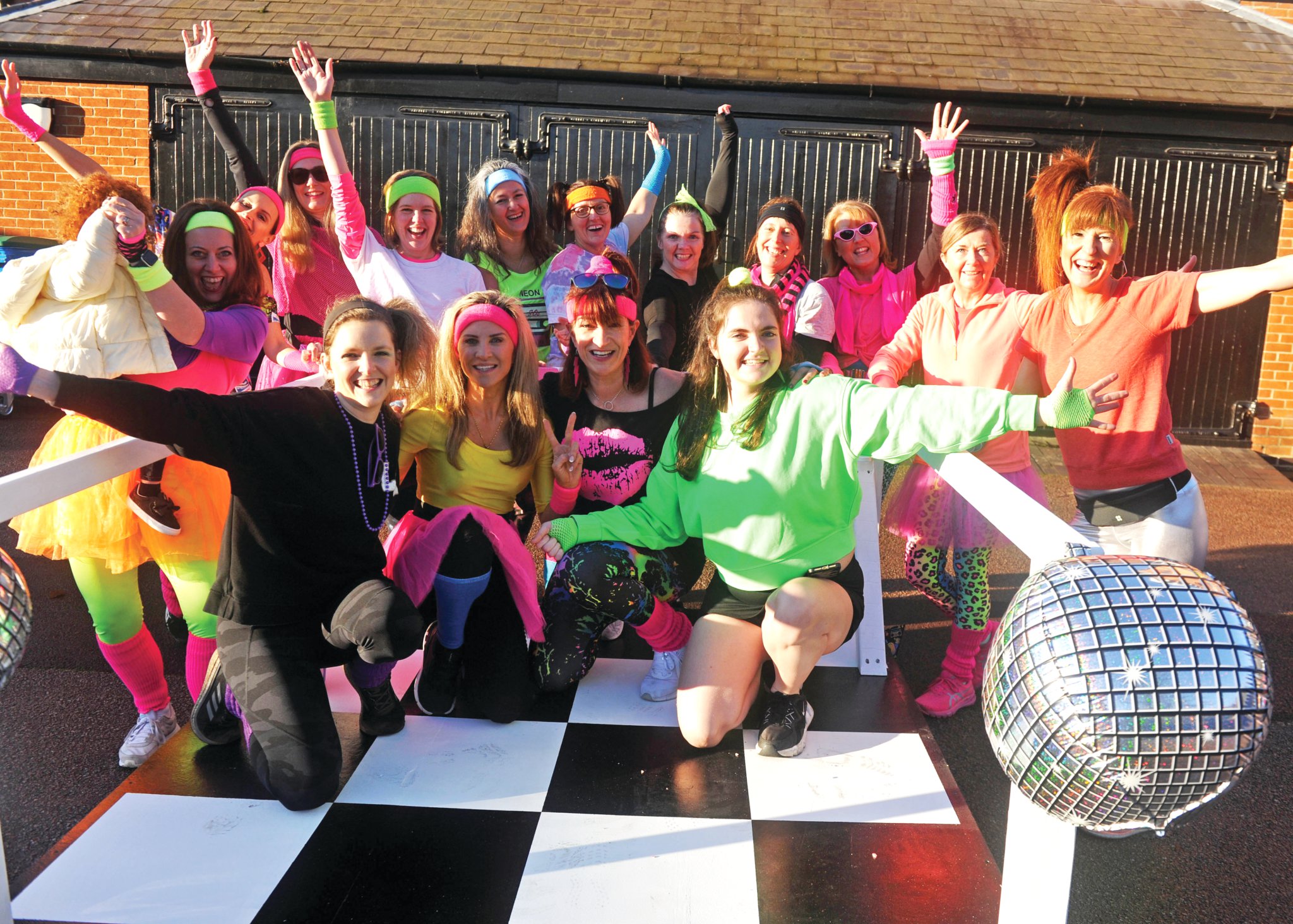 Ready for some colourful exercise along the route.