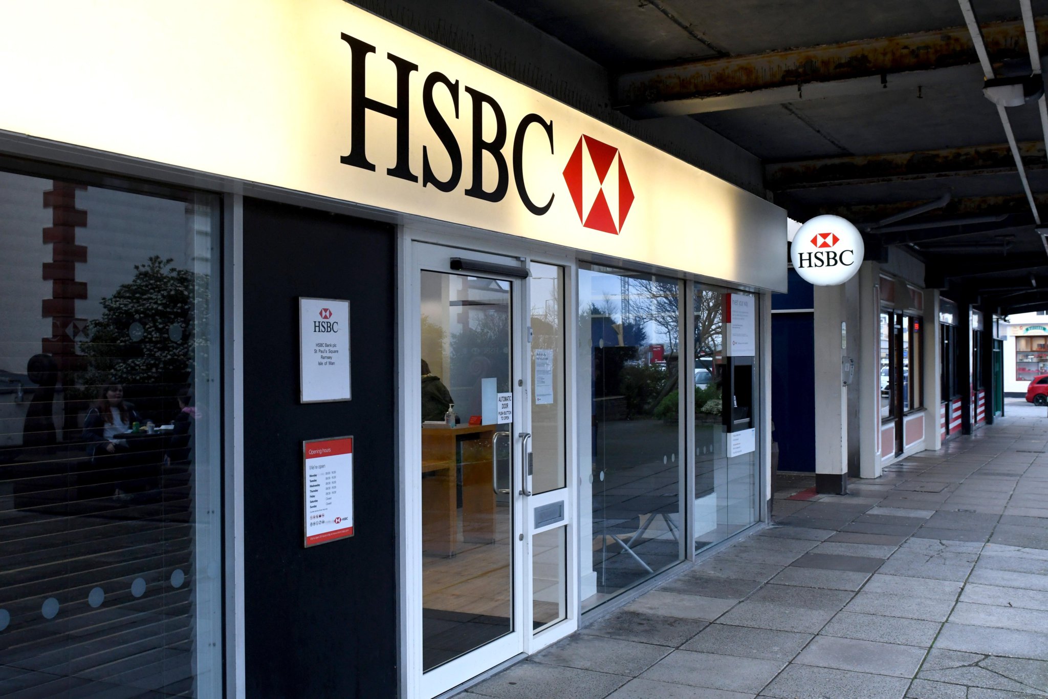 HSBC Bank branch in St Paul’s Square, Ramsey -